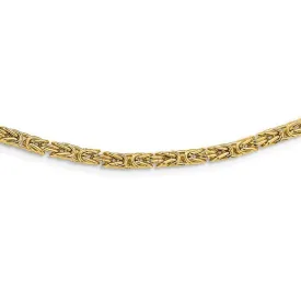 14k Yellow Gold Byzantine Link Necklace 18 inches LF1510-18