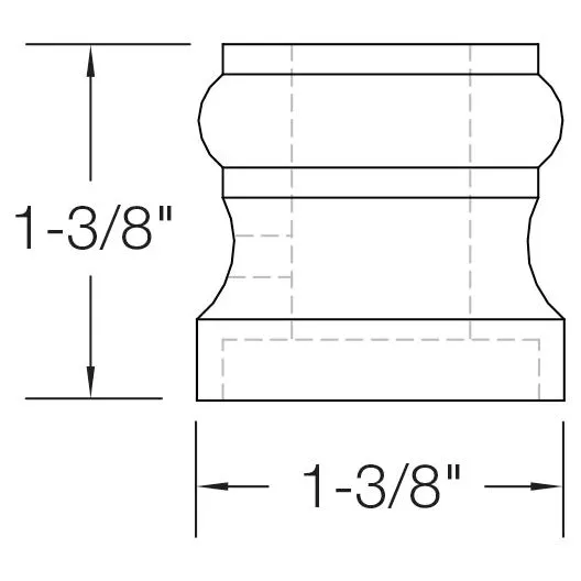 2GR900 | Iron Baluster Shoe | Round Flat | 5/8"