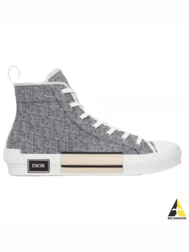 B23 Oblique Jacquard High Top Sneakers Ruthenium