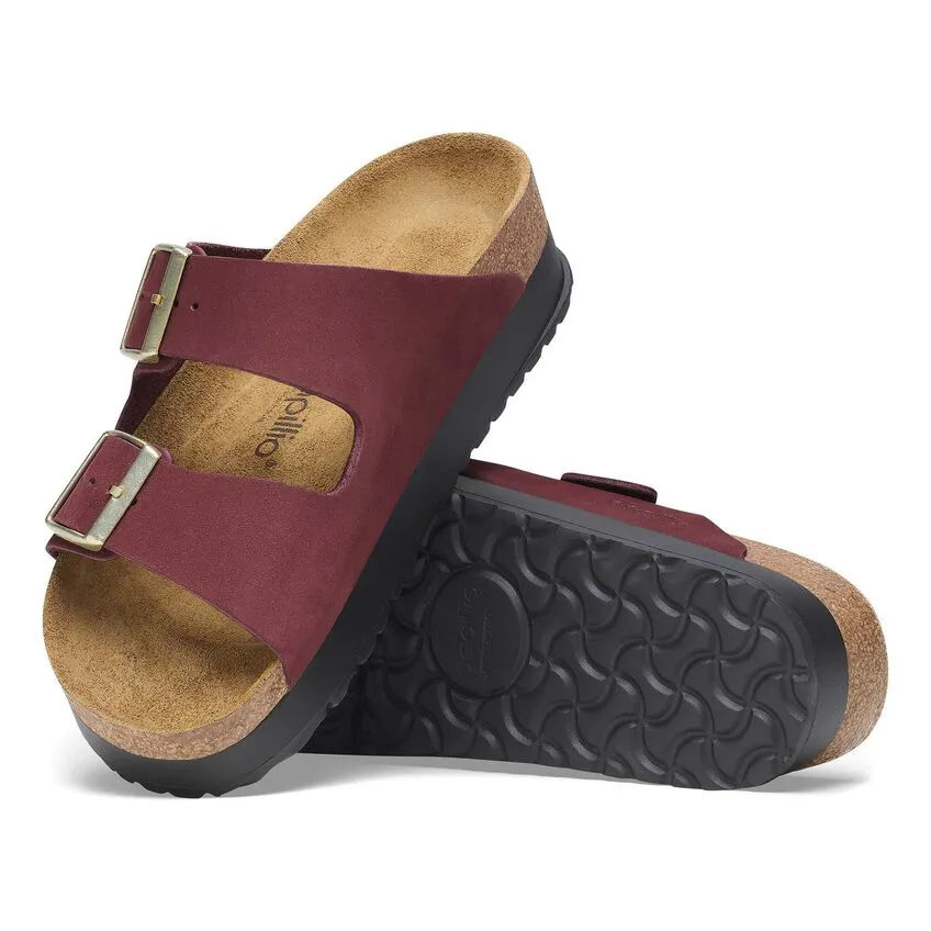 Birkenstock Arizona Platform in Nubuck