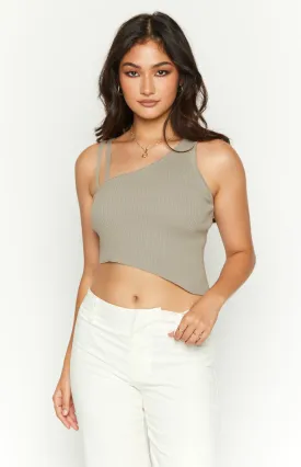 Bria Grey Knit Top