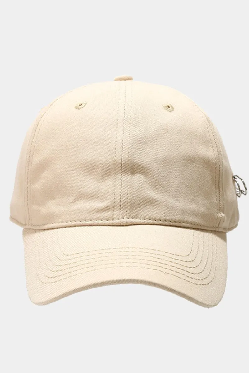 CLIP DETAILED ADJUSTABLE BASEBALL CAP