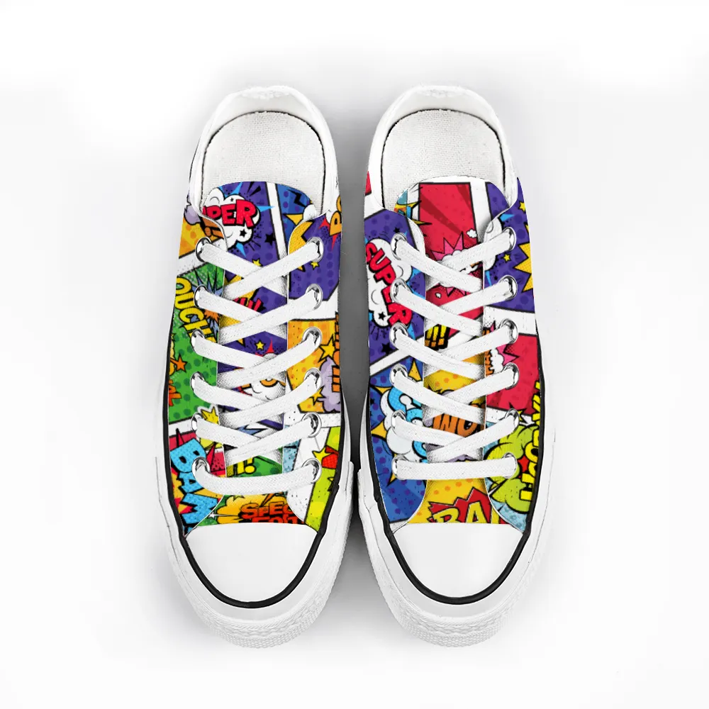 Comic Book Geek Collection - Unisex Low Top Canvas Sneakers