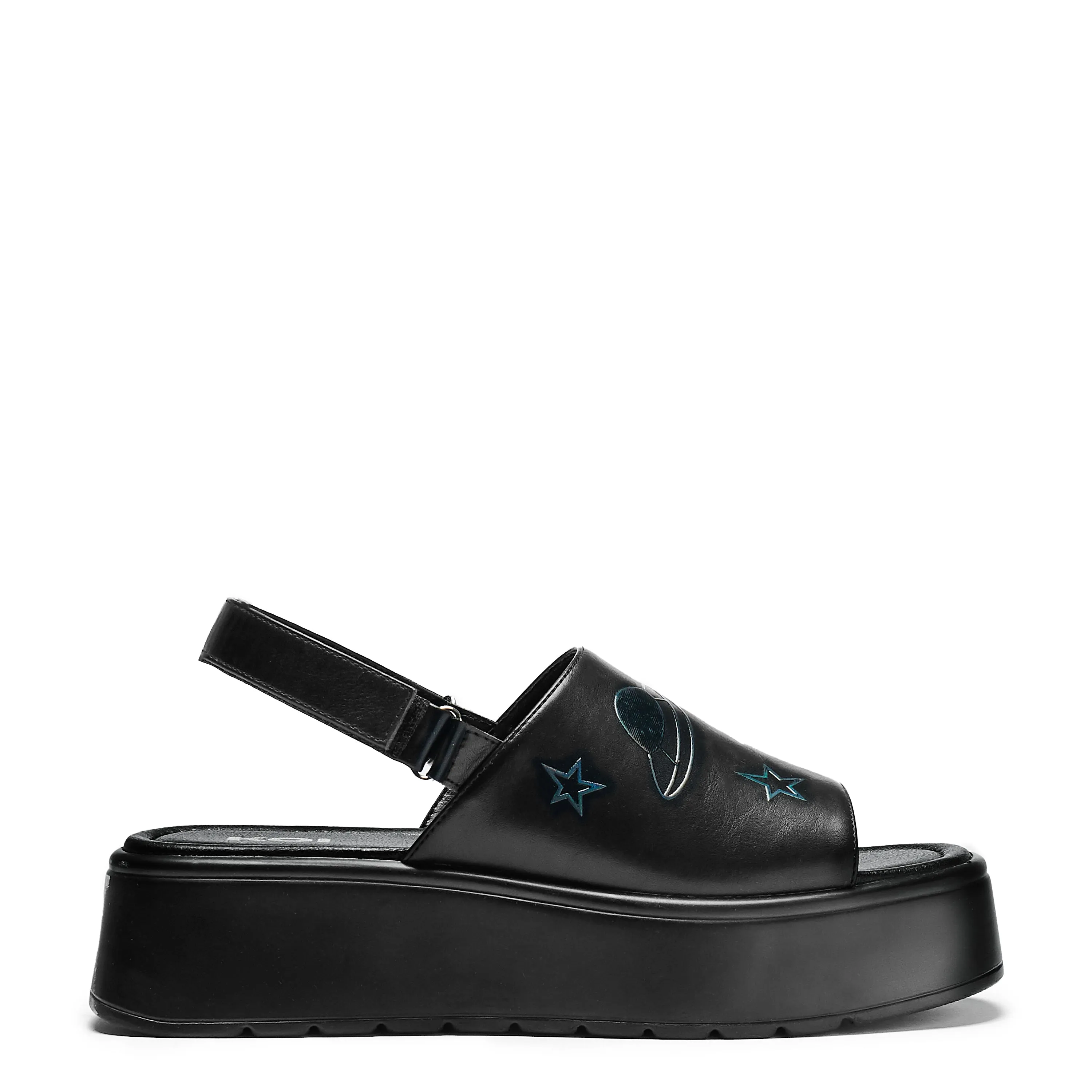 Departed Aliens Slingback Sandals - Black