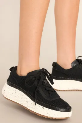 Dig In Your Heels Black Platform Sneakers