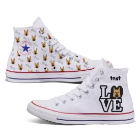 Love German Shepherd Custom Converse