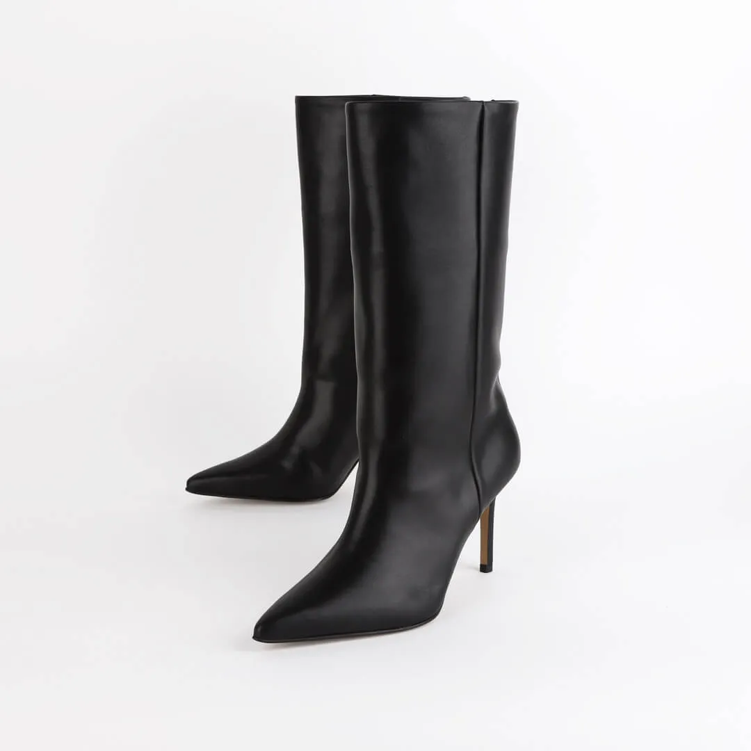 LUA BLACK - foldable half boots