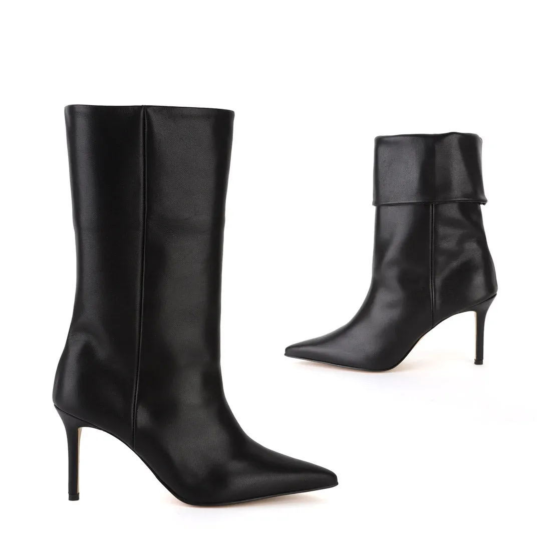 LUA BLACK - foldable half boots