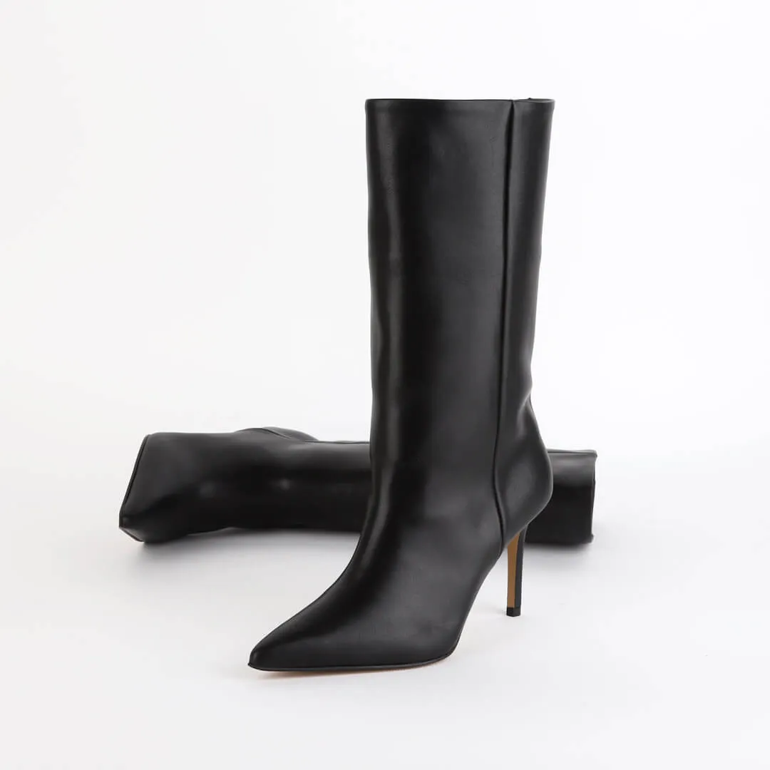 LUA BLACK - foldable half boots