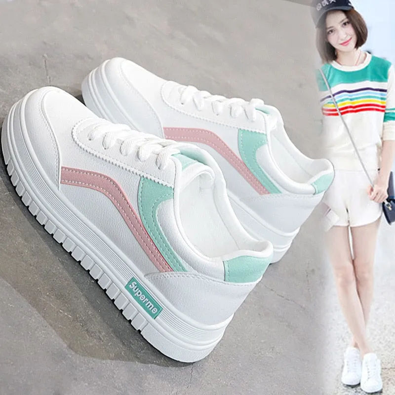 Women Shoes  New Chunky Sneakers For Women Vulcanize Shoes Casual Fashion  Platform Sneakers Femme Krasovki YYJ187